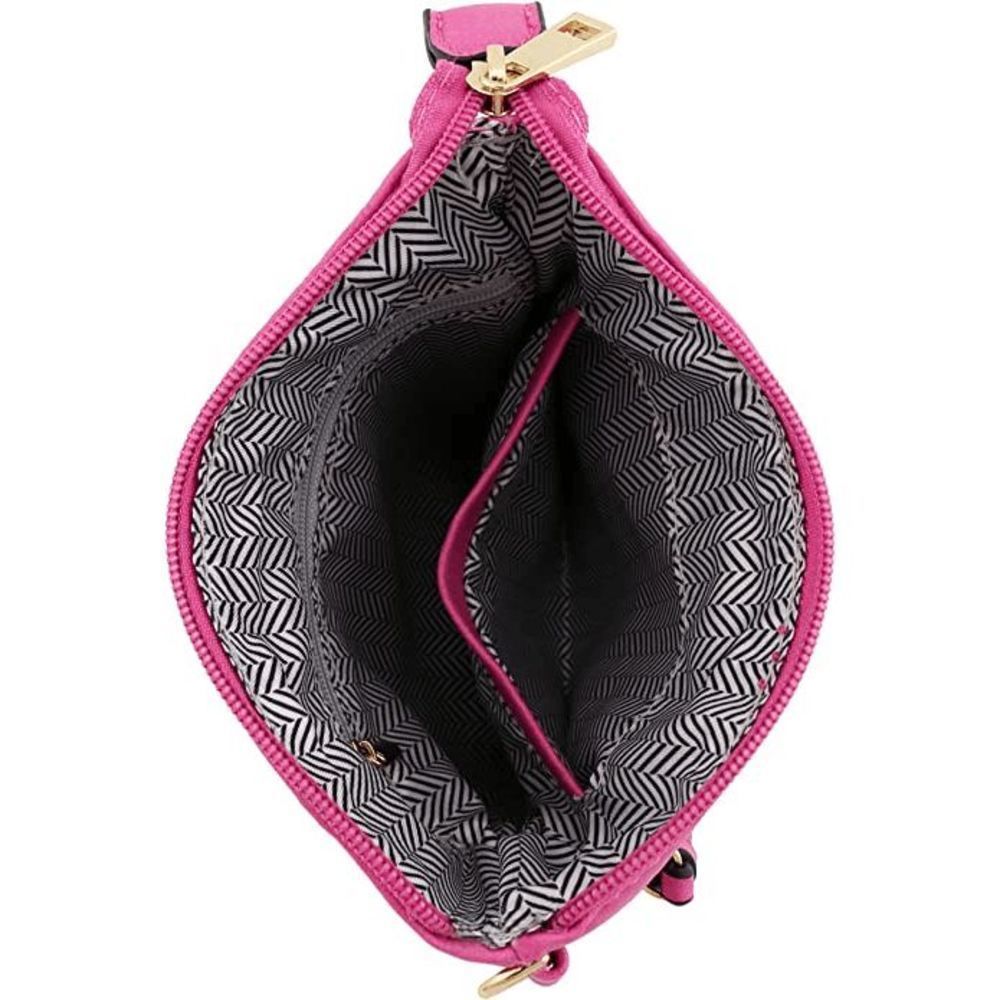 Hot Pink Functional Multipocket Crossbody Bag - image 4